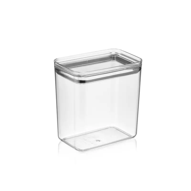 2.1L Grey Rectangular Airtight Food Storage Container 1