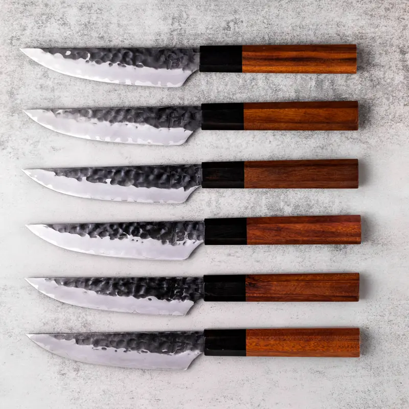 6-Piece San Mai Steak Knife Set – Hanzo Collection 1