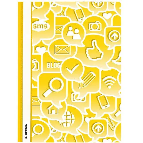 A4 File Folder With Social Media Icon Graphics 1
