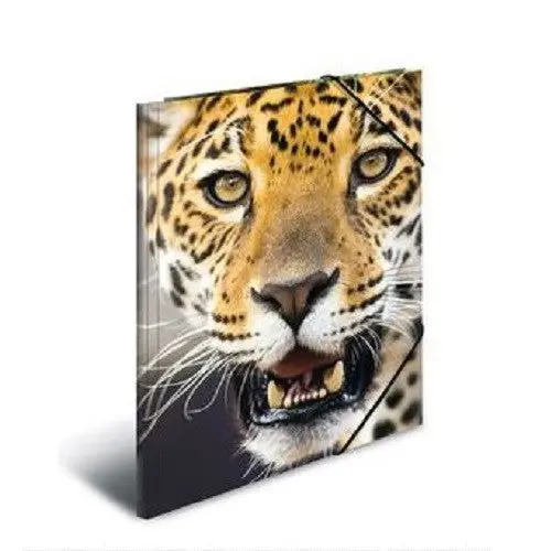 A4 Leopard-Print Elasticated Document Folder 1