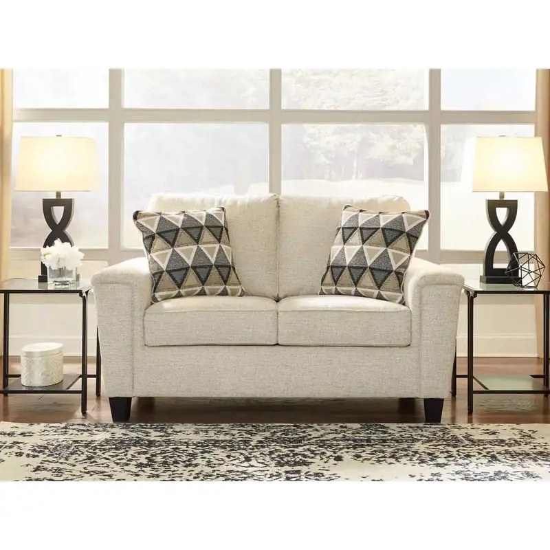 Abinger Natural Linen Loveseat 1