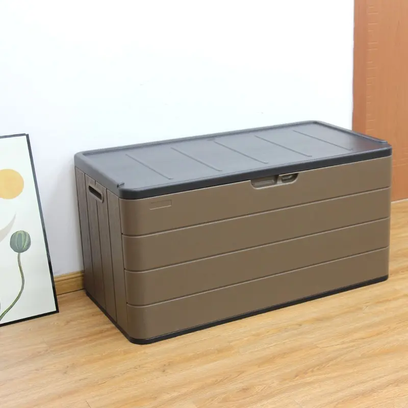 Ace Deck-Sized Outdoor Storage Box – Brown Finish 1
