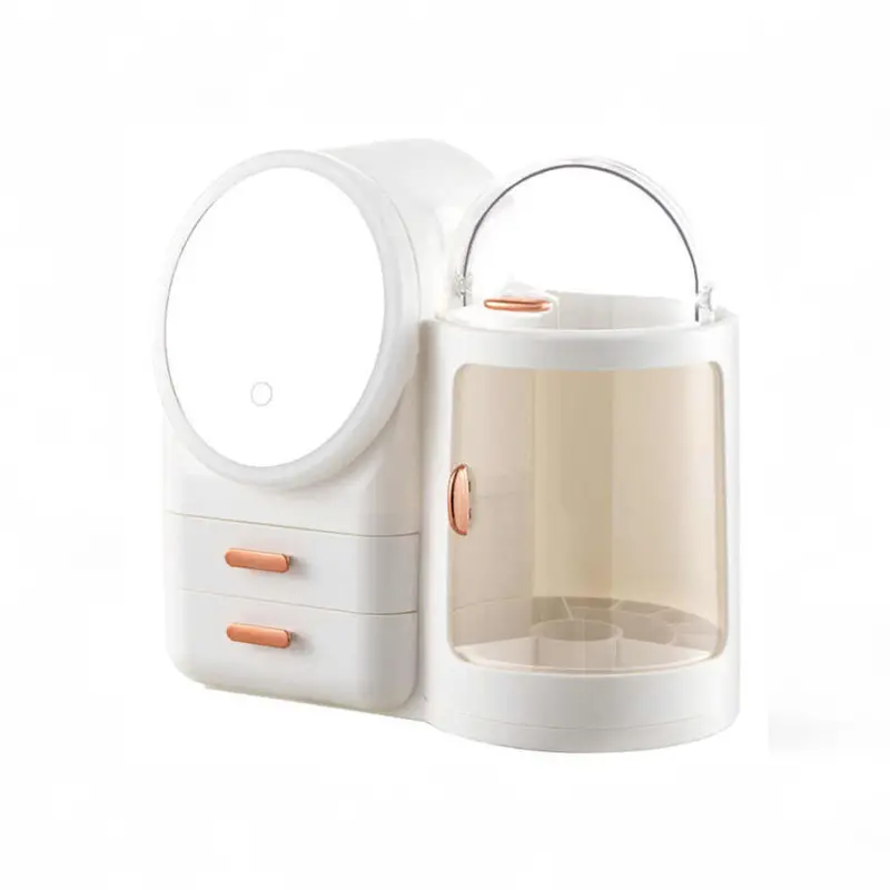 Antalya Cosmetic Organizer With Built-In Led Mirror – White Version 1