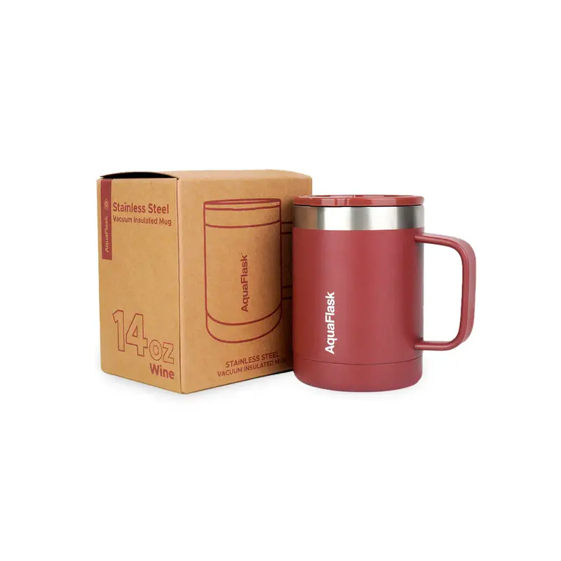 Aquaflask Wine-Colored Travel Mug – 415Ml Stainless Steel Insulated Cup 1