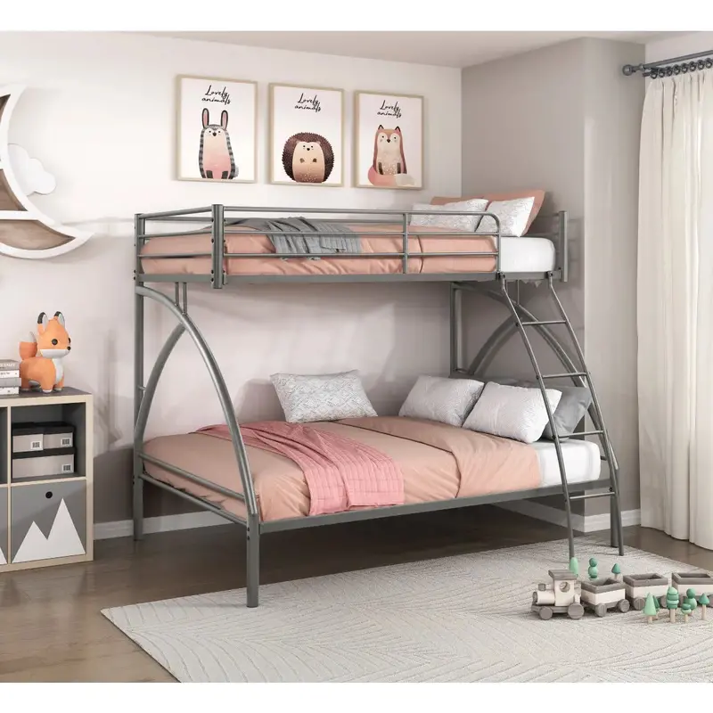 Bailey Twin-Over-Twin Bunk Bed – Classic Two-Twin Layout, Safe Guardrails, Model B2020 1