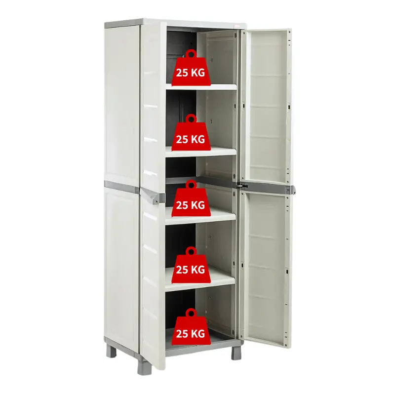 Basic Freestanding Grey Utility Cabinet With Reinforced Legs And Sturdy Construction 1