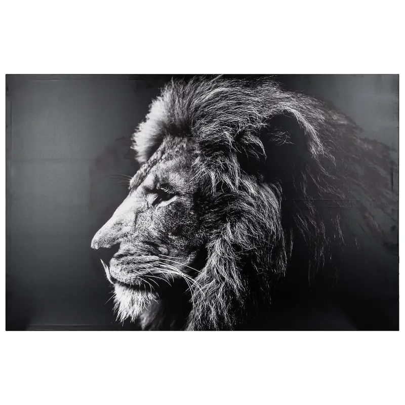Black Animal-Themed Printed Canvas Art – Atmosphera Animaux Series 1