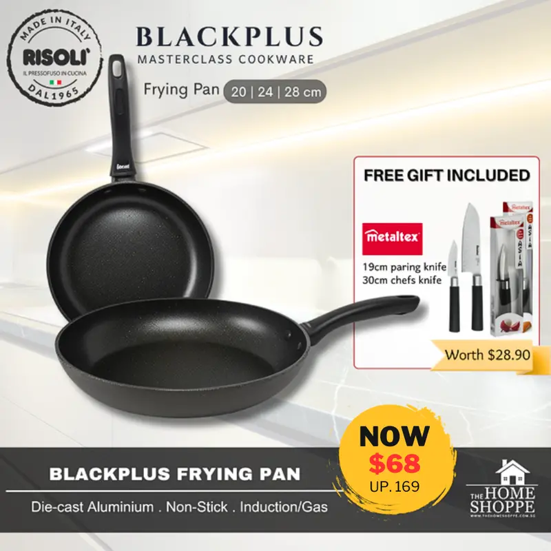 Blackplus Induction Frying Pan With Black Ergonomic Handle — Includes Free Gift 1