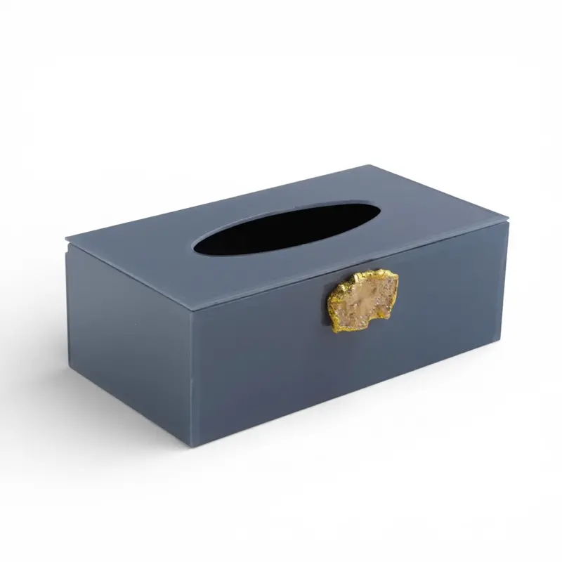 Blue Acrylic Tissue Holder Box 1