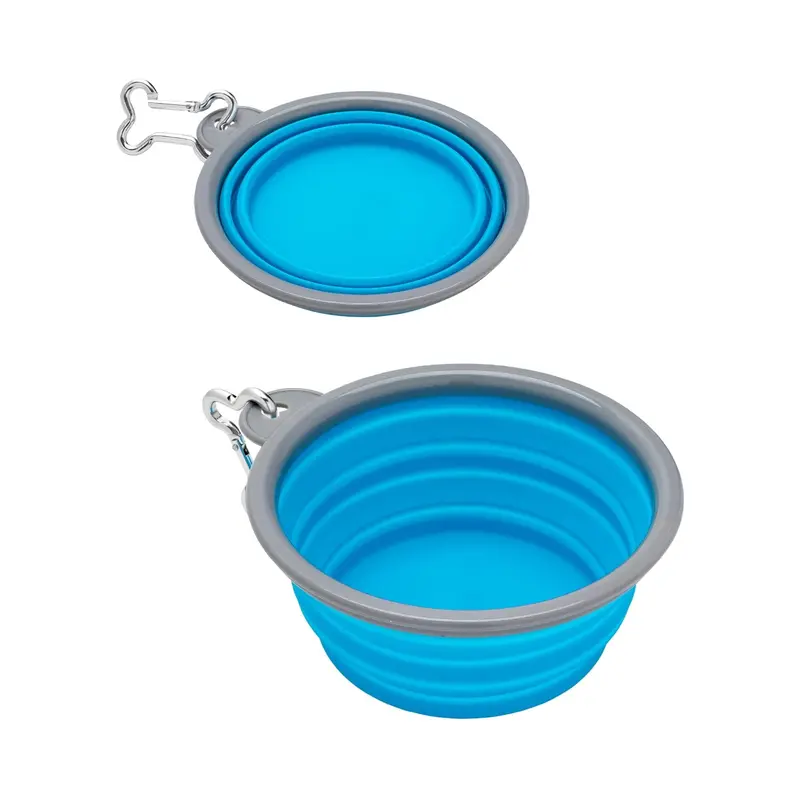 Blue Collapsible Nice Paws Dog Bowl 1