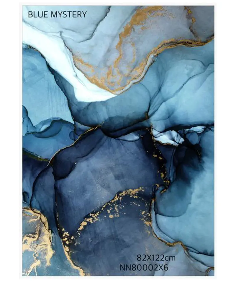 Blue Mystery-Themed Wall Frame – Abstract Coastal-Inspired Design 1
