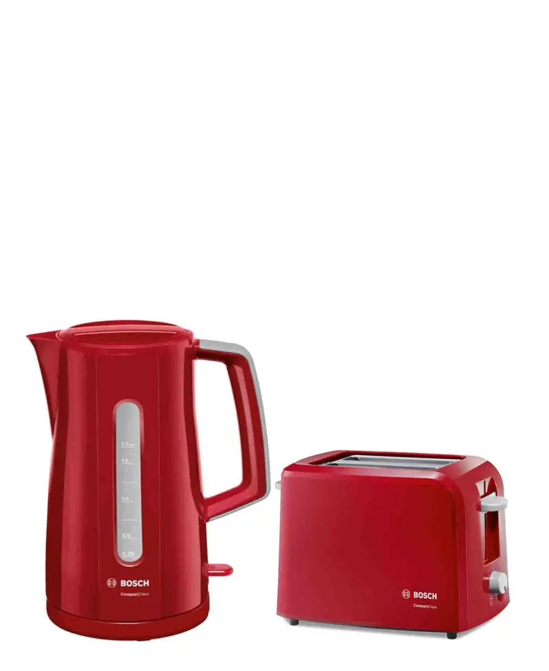 Bosch Compact Breakfast Set – Red-Coloured Small-Appliance Bundle 1