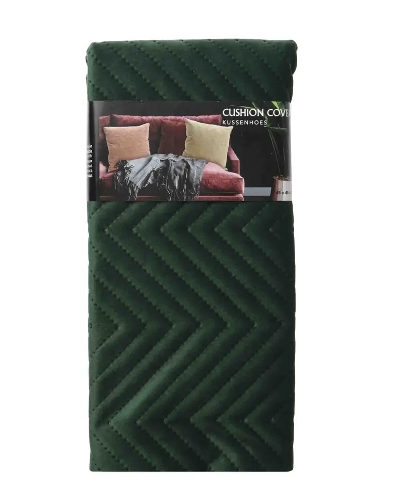 Bottle Green Geometric Cushion Cover – 45X45Cm Urban Decor Pattern 1 1