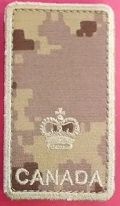 Cadpat Arid-Style Velcro Rank Patch For Uniforms 1