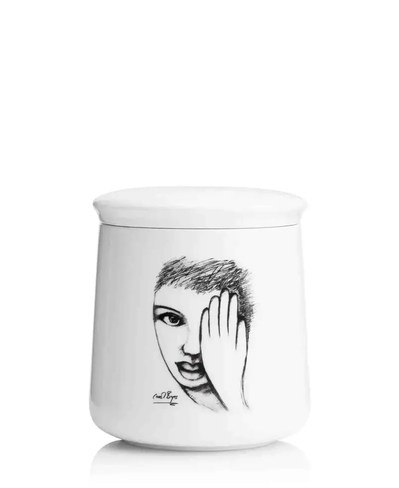 Carrol Boyes Eye For Detail Ceramic Canister With Lid – White 1