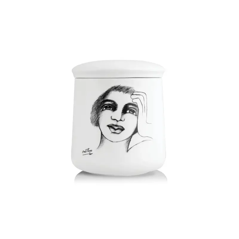 Carrol Boyes Well-Inclined Large Ceramic Canister – Minimalist White With Lid 1