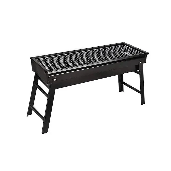 Ch Foldable Outdoor Braai Grill Stand – Sturdy Black Steel Frame 1