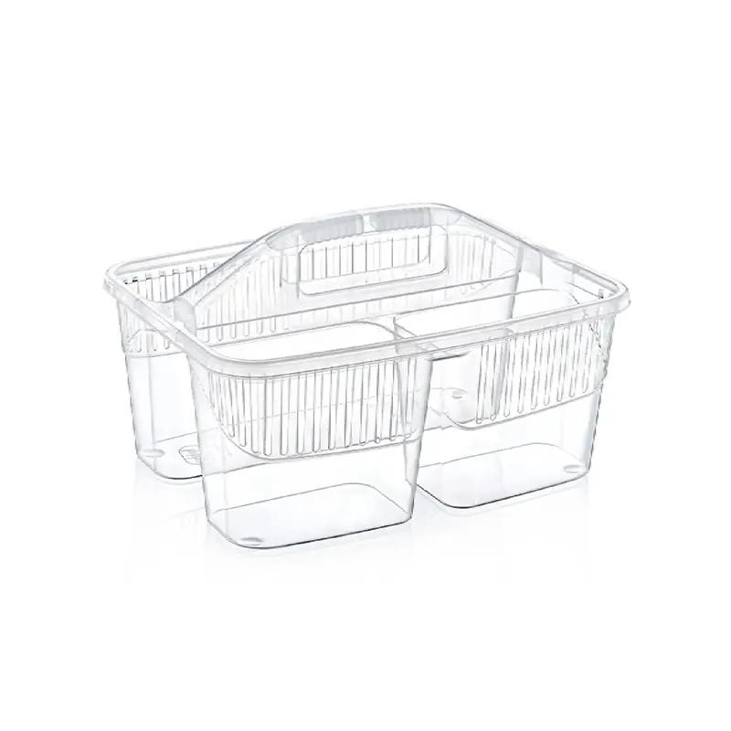 Classy Clear Cleaning Supply Storage Basket 1