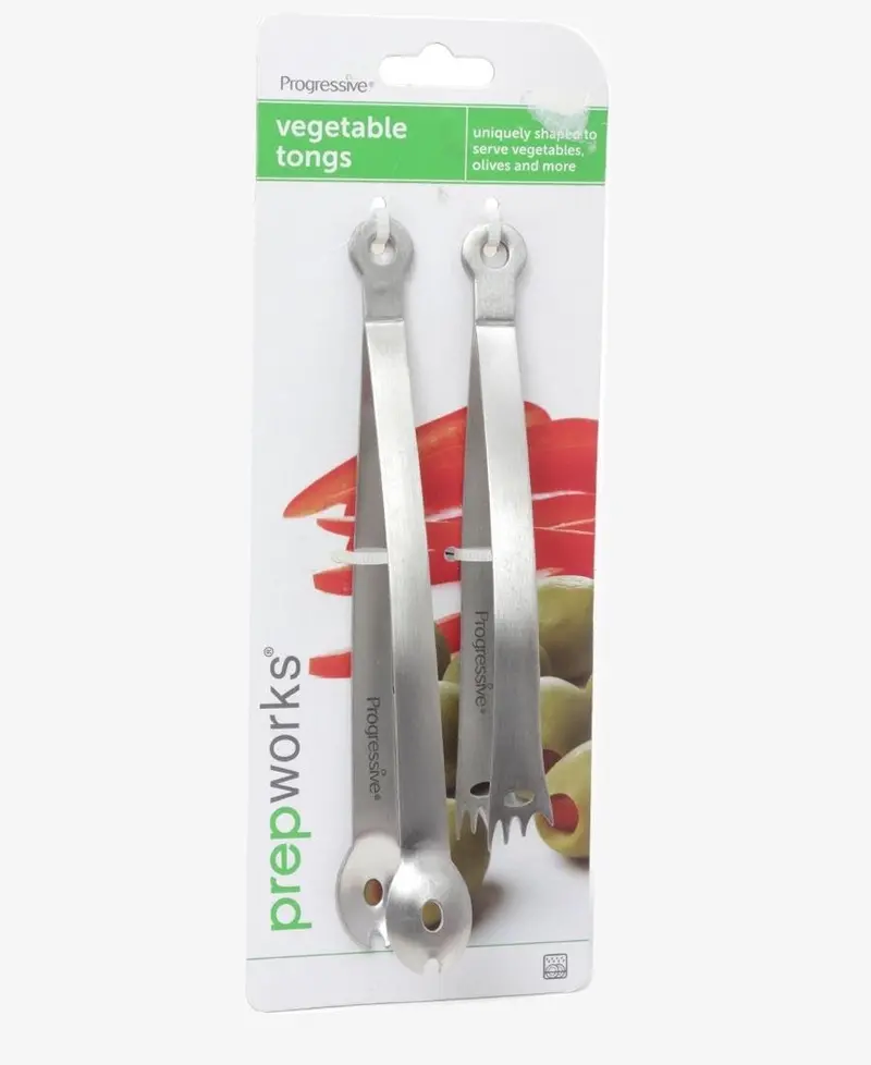 Compact Stainless Steel Mini Vegetable Tongs – Precision Grip 1