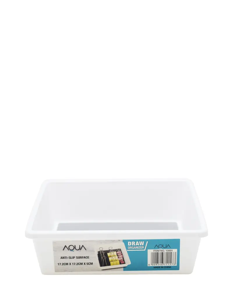 Compact White Silicone Drawer Insert – 17Cm Organizing Tray By Aqua 1