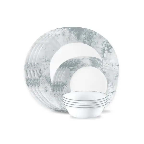 Corelle Salt Wash 12-Piece White Dinner Set 1