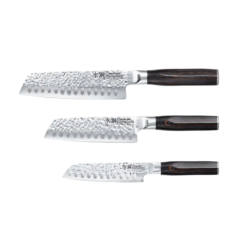 Cuisine::Pro Damashiro Emperor 3-Piece Santoku Set – High-Performance Bundle 1