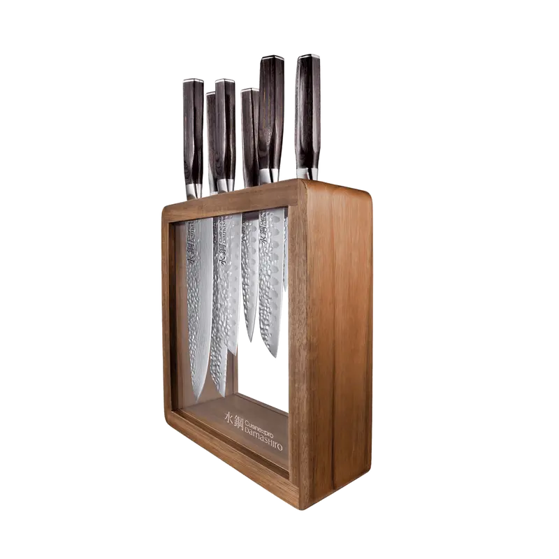 Cuisine::Pro® Damashiro Emperor® Mokuzai 7-Piece Knife Block 1