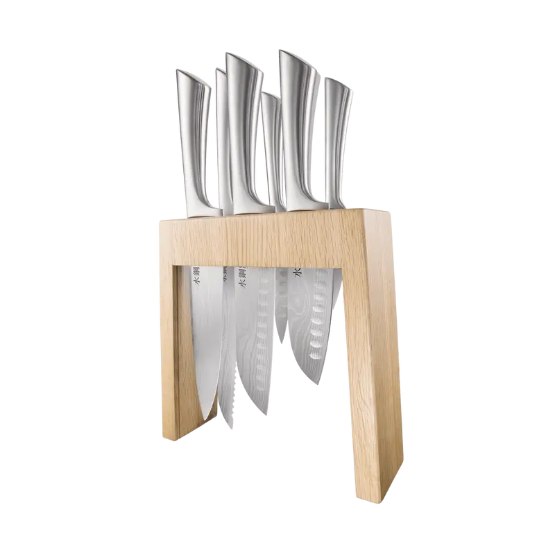 Cuisine::Pro® Damashiro® Mizu 7-Piece Oak Knife Block 1