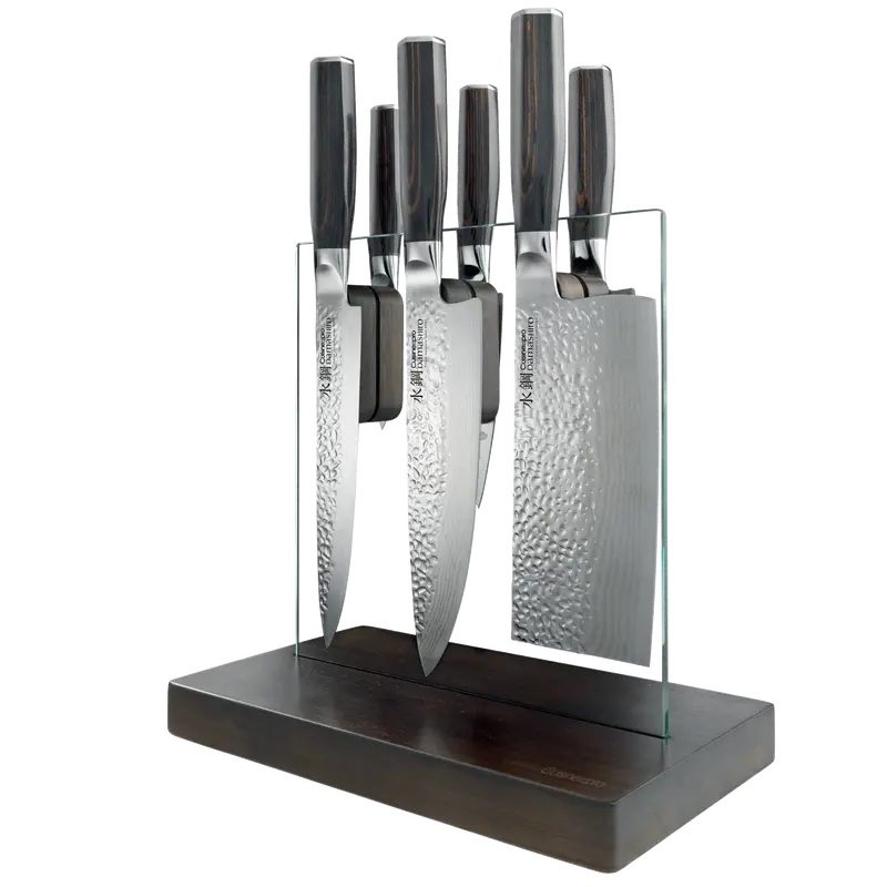 Damashiro Emperor Hikari 7-Piece Personalized Knife Block By Cuisine::Pro® 1