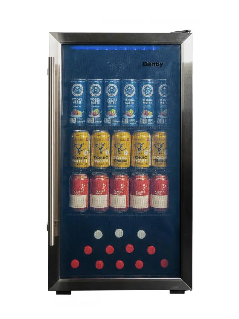 Danby 3.1 Cu. Ft. Freestanding Beverage Cooler – Stainless Steel Cabinet 1
