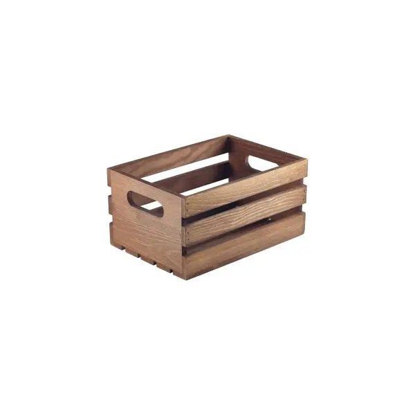 Dark Rustic Wooden Crate – 21.5 X 15 X 10.8Cm 1