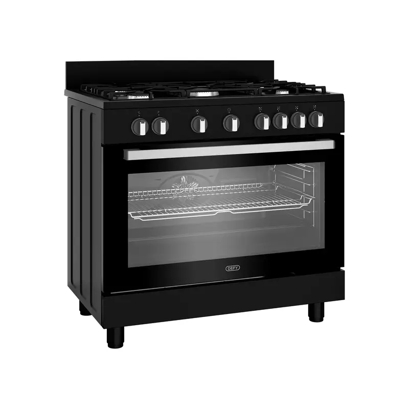 Defy 90Cm Dual-Fuel Gas & Electric Range Cooker – Matte Black 1