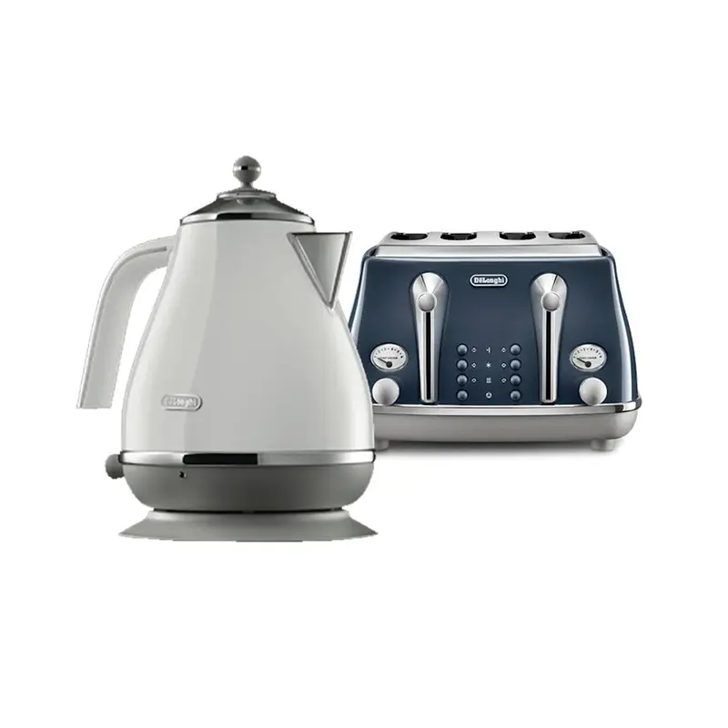 Delonghi Icona Capitals Kettle And Toaster Combo – White And Blue 1