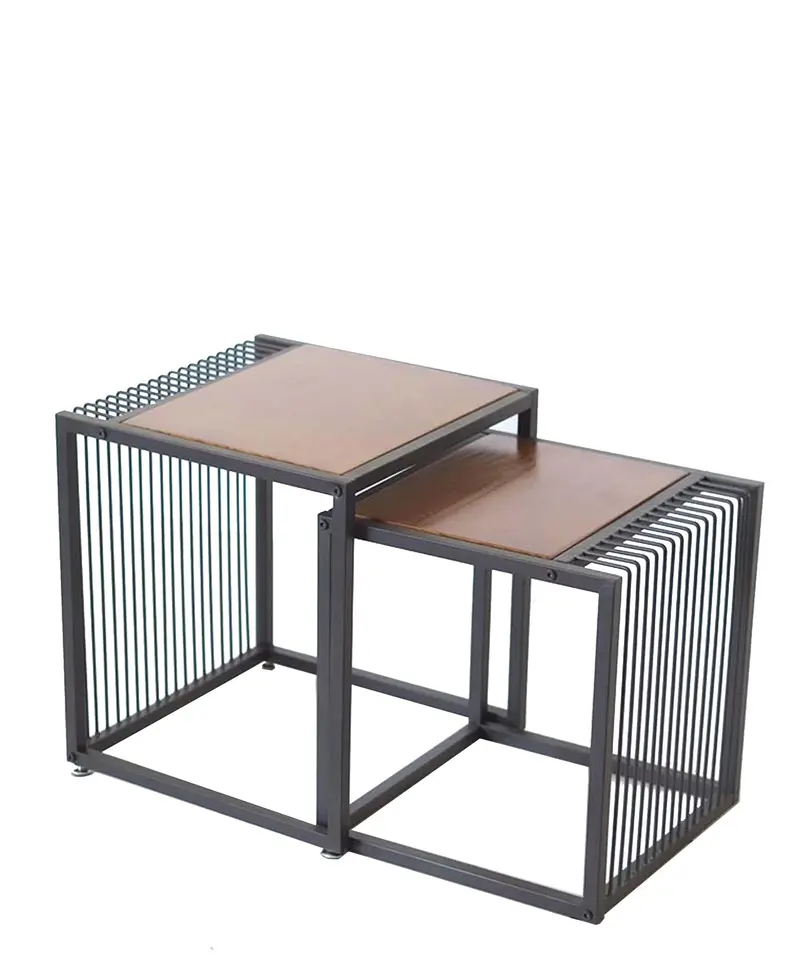 Exotic Designs Leo Wooden Side Table – Warm Brown Finish 1