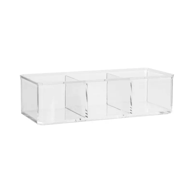 Five Selena Multi-Compartment Cotton Storage Box – Clear Acrylic Design 1