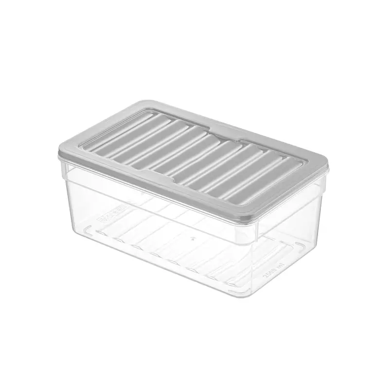 Fresh Box 2.5L Grey Rectangular Airtight Container 1