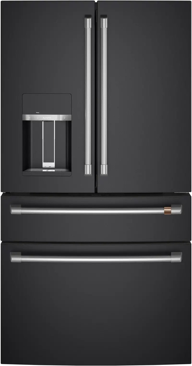 Ge Café Energy Star® 27.8 Cu. Ft. Matte Black 4-Door French-Door Refrigerator – Cve28Dp3Nd1 1