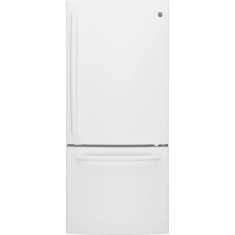 Ge Gde21Dgkww 20.9 Cu. Ft. Bottom-Freezer Refrigerator – Clean White 1