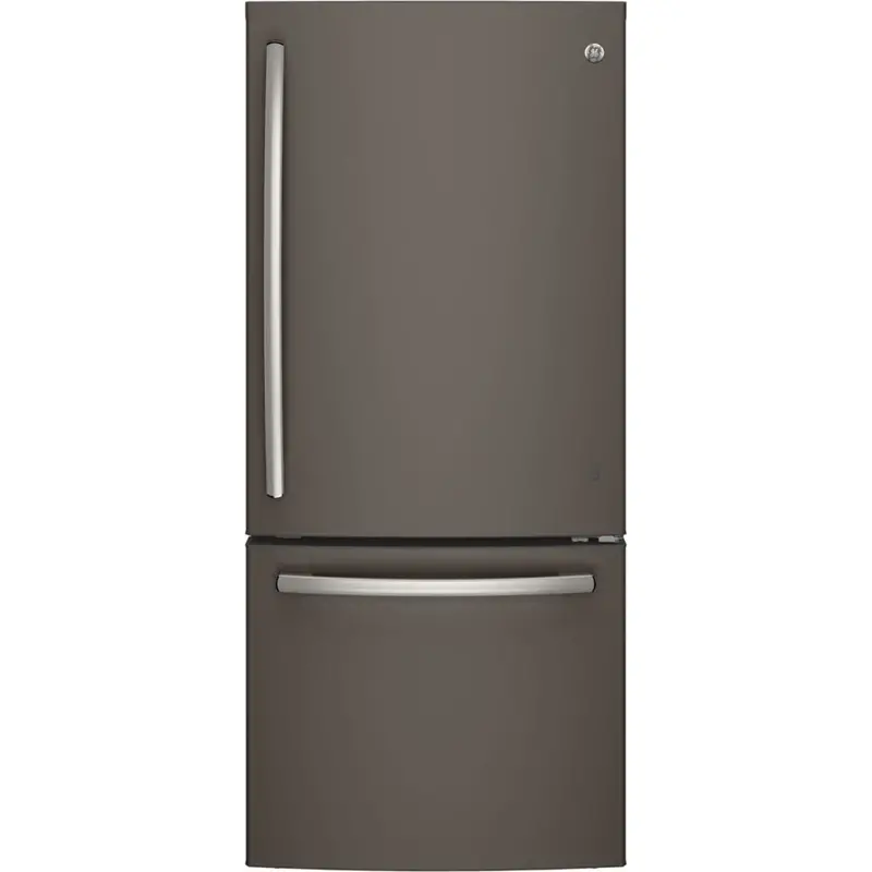 Ge Gde21Dmkes 20.9 Cu. Ft. Bottom-Freezer Refrigerator – Modern Slate 1