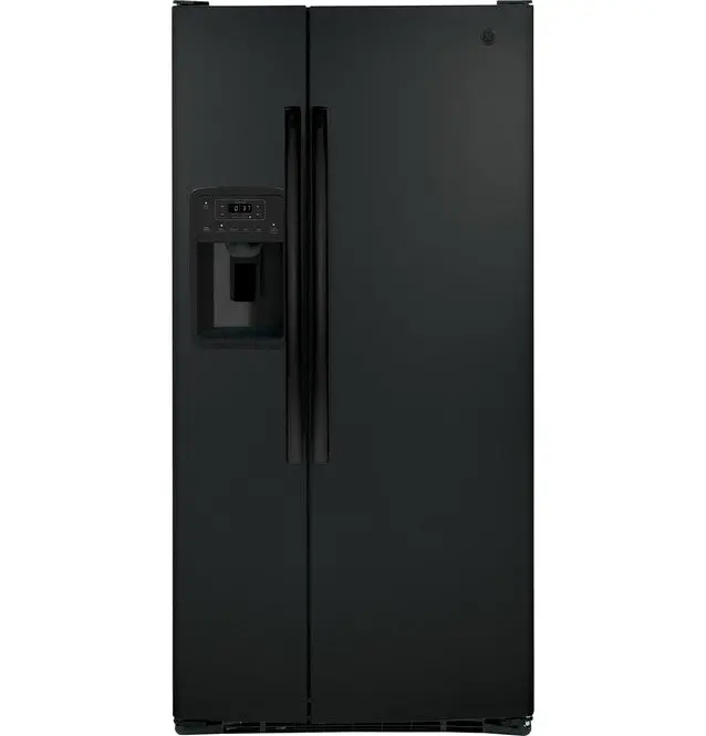 Ge Gss23Ggpbb 23 Cu Ft Black Side-By-Side Refrigerator 1