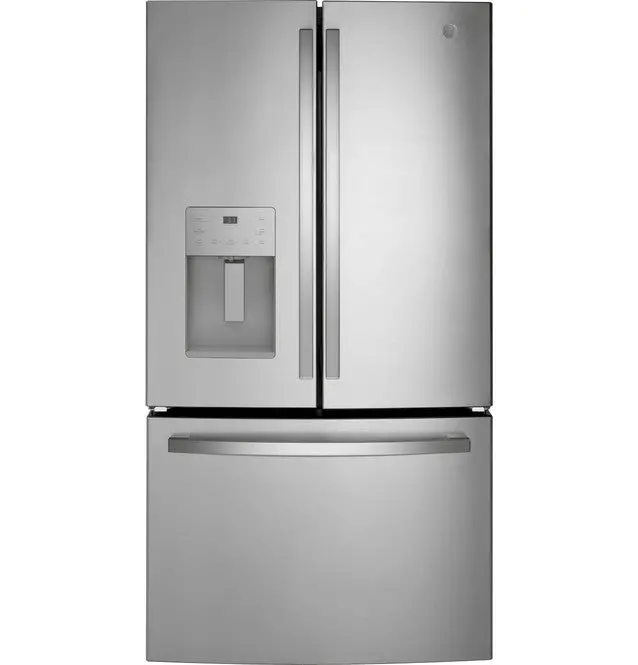 Ge Gye21Jymfs 20.6 Cu. Ft. Energy Star Counter-Depth French-Door Refrigerator – Fingerprint-Resistant Stainless Steel 1