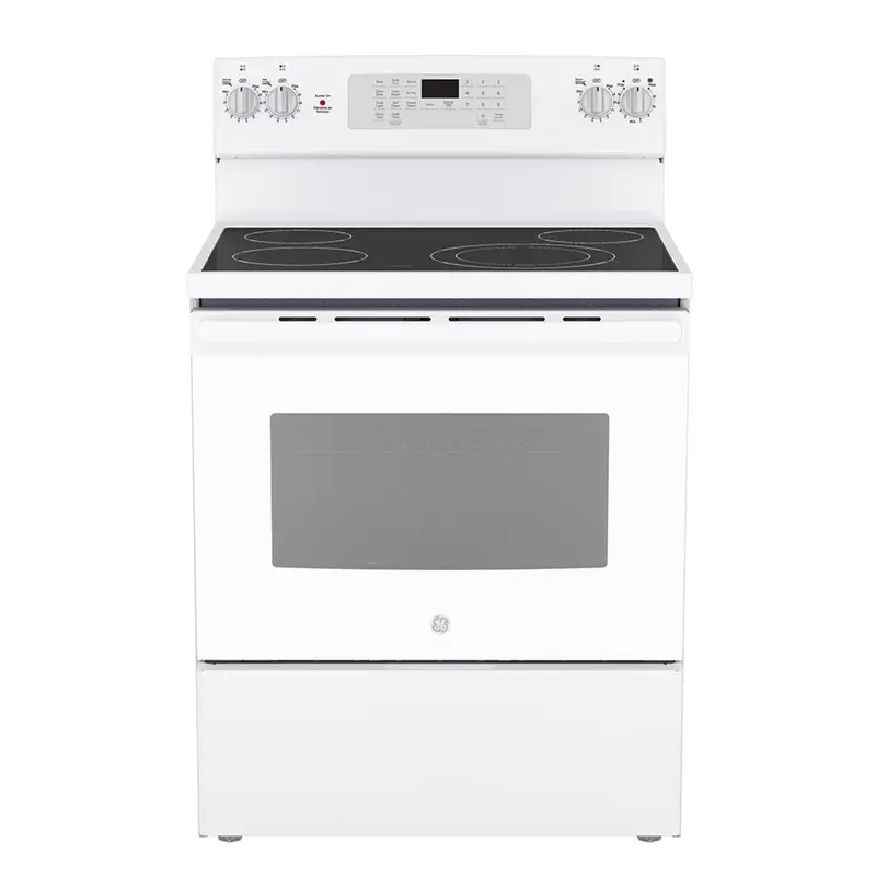 Ge Jcb830Dvww 30" Freestanding Electric Range – White, Convection + Air Fry (No Preheat) 1