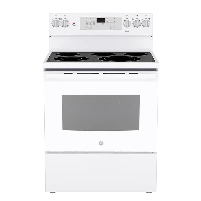 Ge Jcb840Dvww 30" Freestanding Electric Range – White, Convection + Air Fry (No Preheat) 1