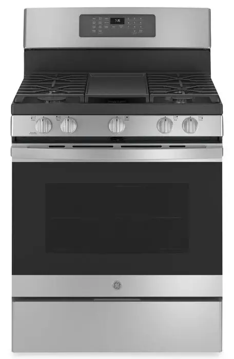 Ge Jcgb735Spss 30" Freestanding Gas Range – Stainless Steel, Convection + Air Fry (No Preheat) 1