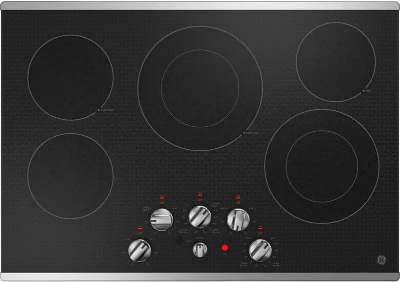 Ge Jep5030Stss 30-Inch Stainless Steel Built-In Electric Cooktop With Knob Controls 1