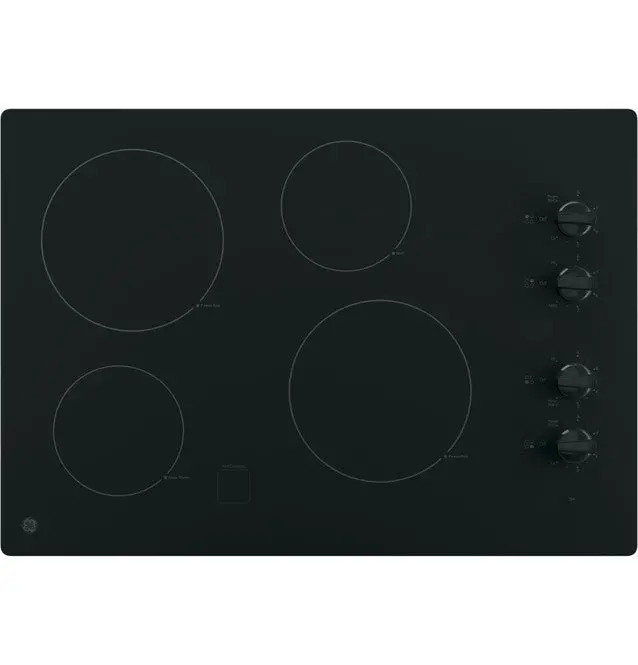 Ge Jp3030Dwbb 30" Built-In Electric Cooktop – Matte Black Knob Controls 1