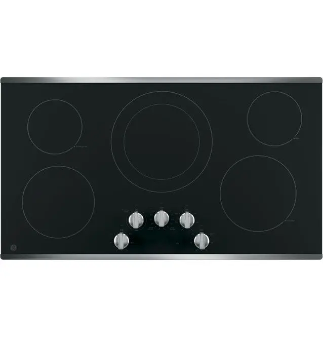 Ge Jp3036Slss 36-Inch Stainless Steel Built-In Electric Cooktop With Knob Controls 1