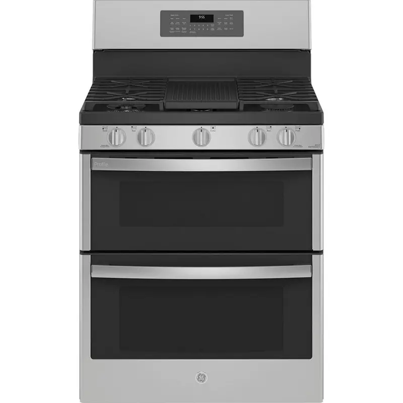 Ge Profile 30-Inch Double Oven Gas Range With No-Preheat Air Fry – Stainless Steel 1