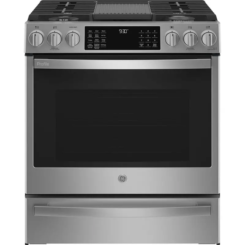 Ge Profile 30-Inch Slide-In Convection Gas Range With Wifi Connectivity – Stainless Steel 1