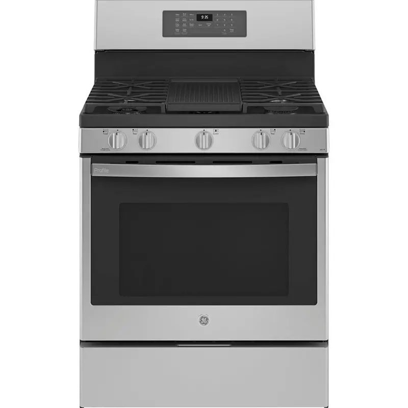 Ge Profile Pcgb935Ypfs 30-Inch Gas Range – No-Preheat Air Fry Function, Stainless Steel 1